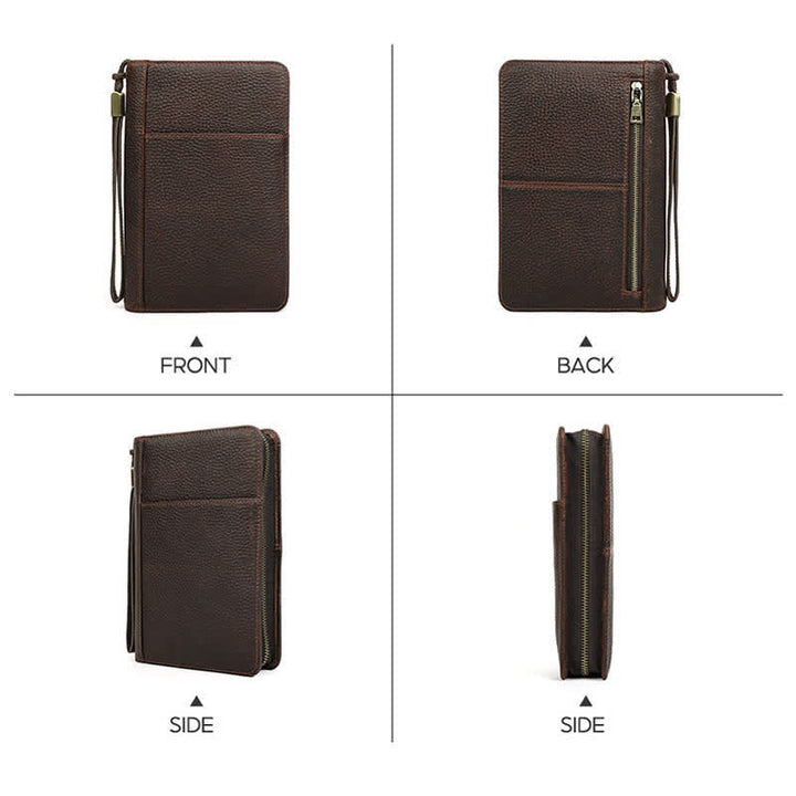 Travel Large Capacity Zipper Leather Cigar Case (For Five Cigars) - image 8
