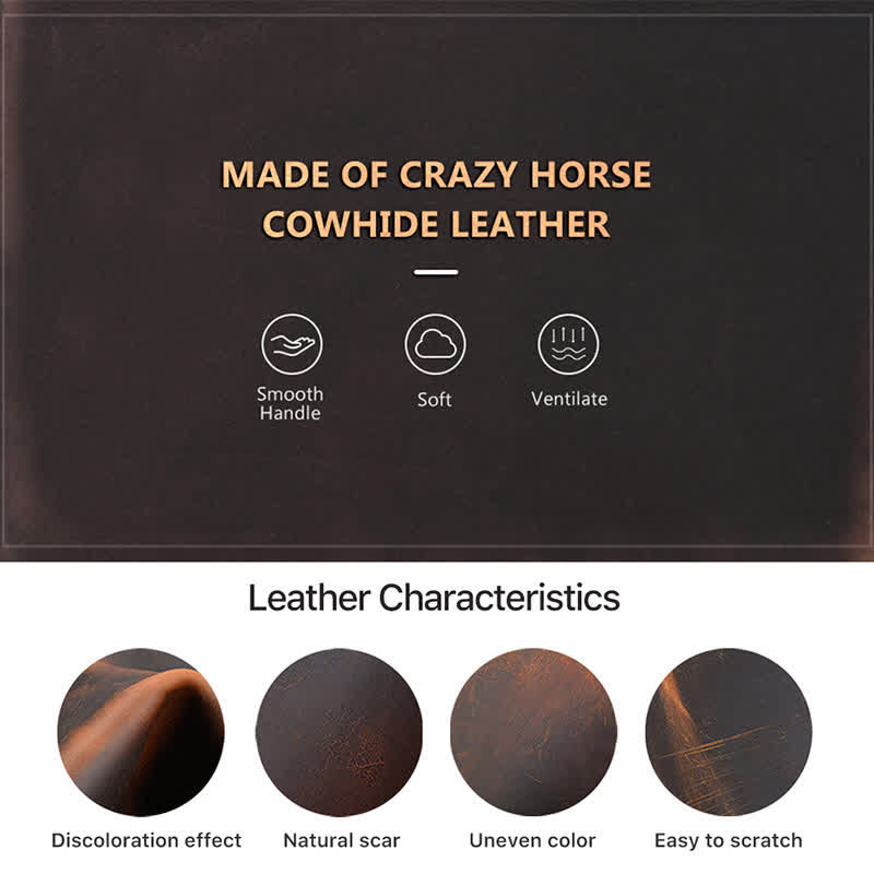 Crazy Horse Cowhide Zipper Leather Cigar Case (For Four Cigars) - image 11
