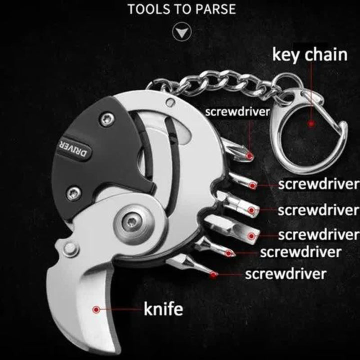 8 In 1 Multi-purpose Knife Scewdriver EDC Tool Keychain - image 3
