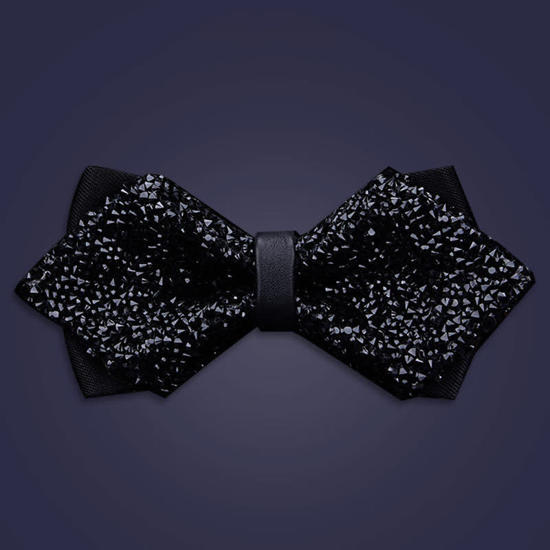 Men's Casual Fashion Crystal Rhinestone Bow Tie