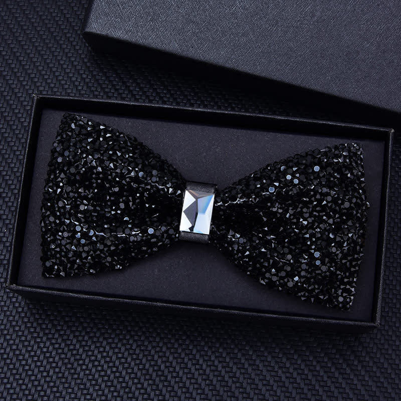 Men's Casual Fashion Crystal Rhinestone Bow Tie