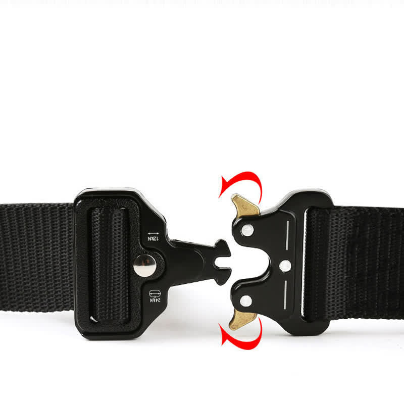 Men's Heavy Duty Release Buttons Tactical Belt