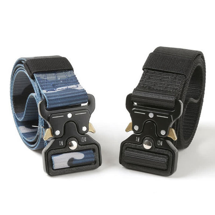 Men's Heavy Duty Release Buttons Tactical Belt