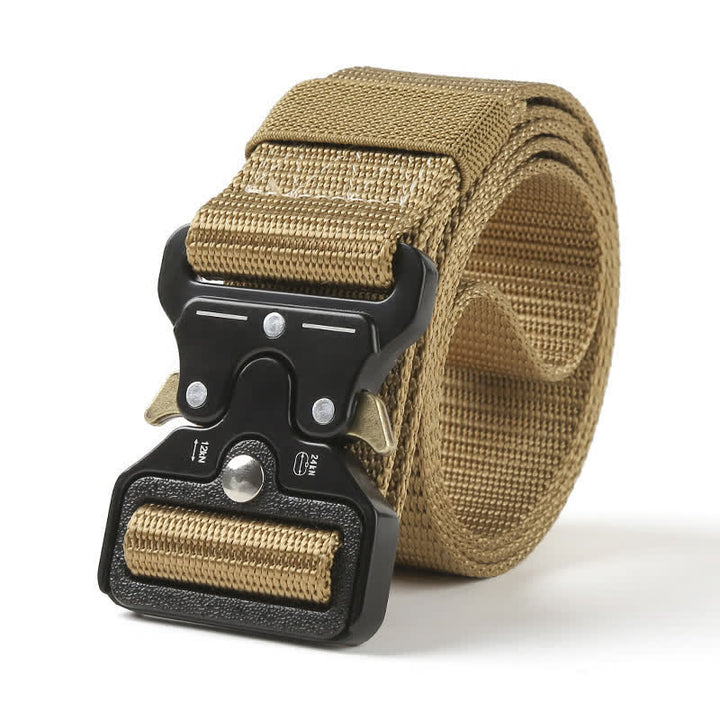 Men's Heavy Duty Release Buttons Tactical Belt