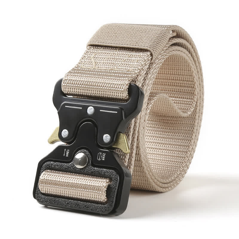 Men's Heavy Duty Release Buttons Tactical Belt