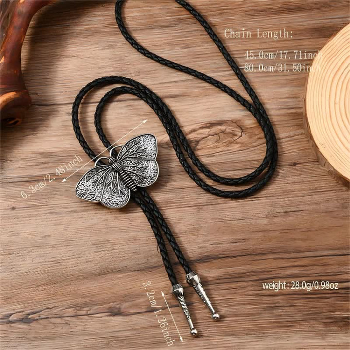 Western Butterfly Masquerade Costume Necklace Bolo Tie