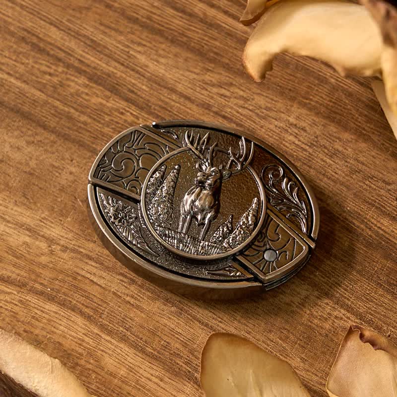 Deer DIY Hidden Knife Belt Buckle Longhorn Bull Pendant Ring Bundle Set - image 3