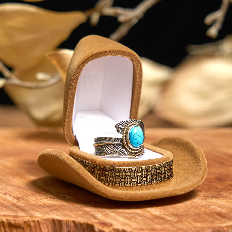 Angle Wing DIY Hidden Knife Belt Buckle Turquoise Feather Necklace Ring Bundle Set (PRE-SALE) - image 8