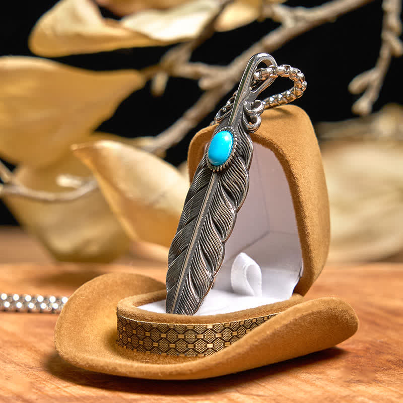 Angle Wing DIY Hidden Knife Belt Buckle Turquoise Feather Necklace Ring Bundle Set (PRE-SALE) - image 4
