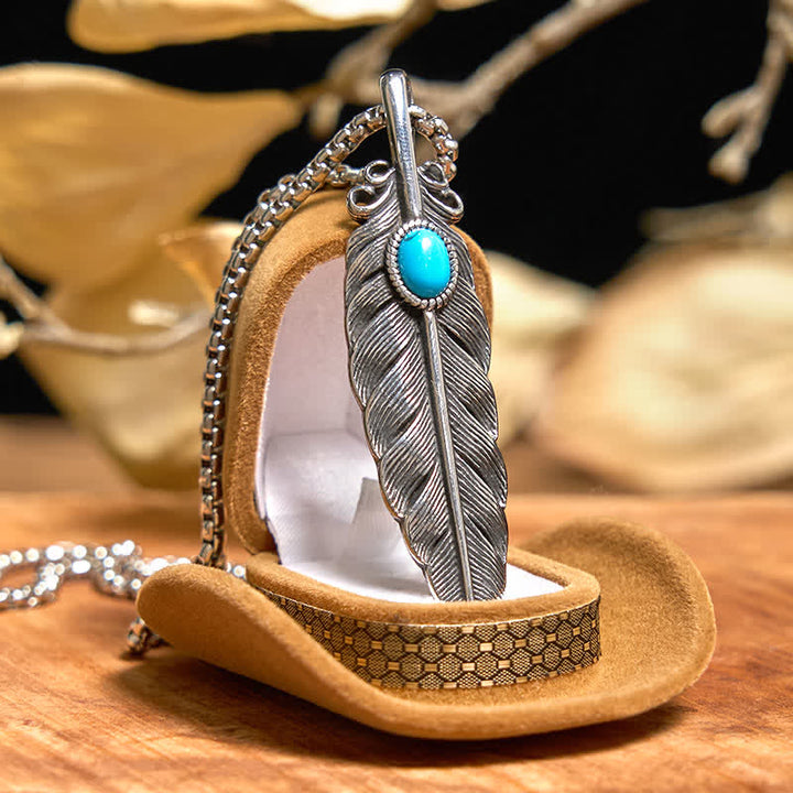 Angle Wing DIY Hidden Knife Belt Buckle Turquoise Feather Necklace Ring Bundle Set (PRE-SALE) - image 5