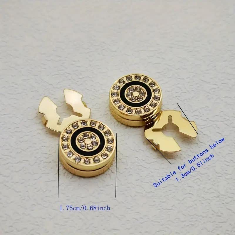 Men's 1 Pair Novelty Snap-On Elegant Button Covers Set Cufflinks - image 5