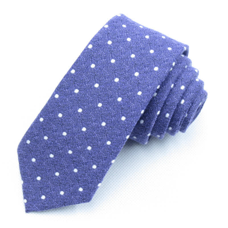3Pcs Men's Polka Dots Stylish Bow Tie Necktie Set - Purple - Necktie - image 30