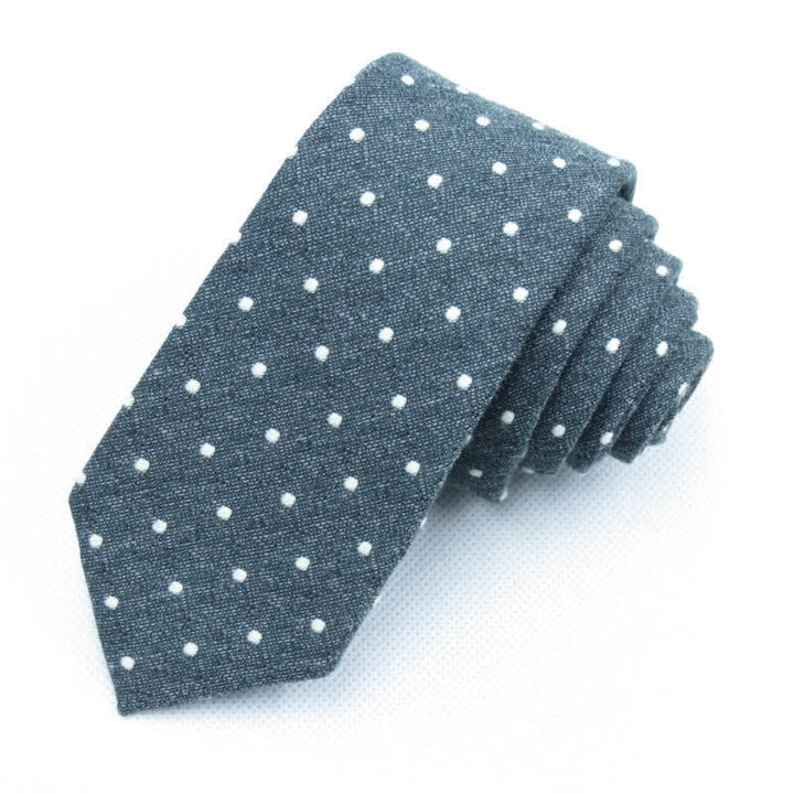 3Pcs Men's Polka Dots Stylish Bow Tie Necktie Set - Dark Green - Necktie - image 35
