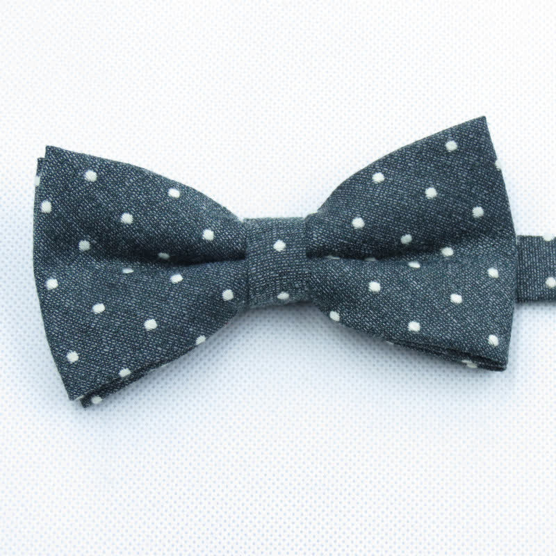 3Pcs Men's Polka Dots Stylish Bow Tie Necktie Set - Dark Green - Bow Tie - image 36