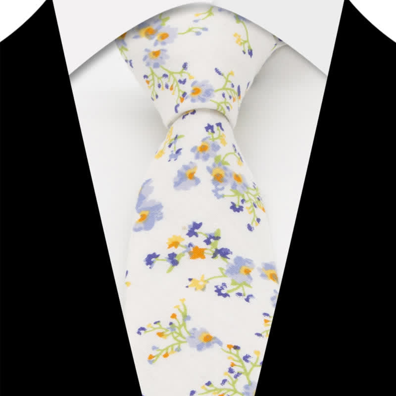 3Pcs Men's Flowers Paisley Cotton Bow Tie Necktie Set