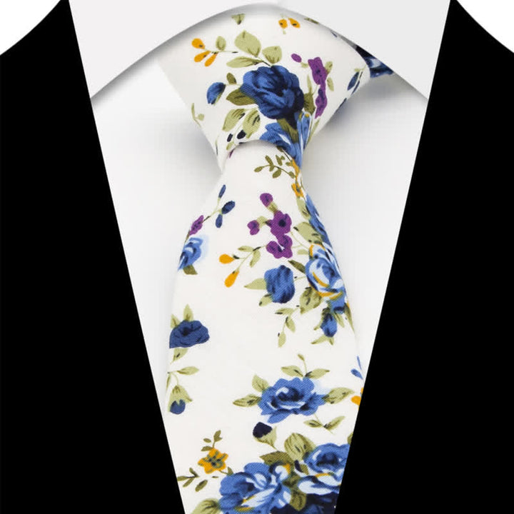 3Pcs Men's Flowers Paisley Cotton Bow Tie Necktie Set