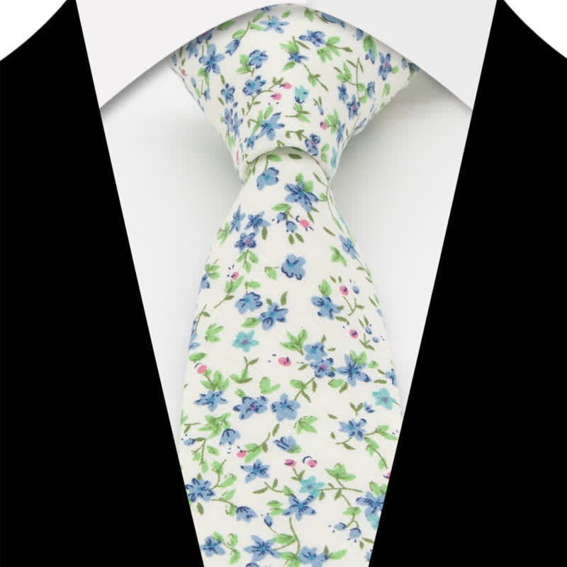 3Pcs Men's Flowers Paisley Cotton Bow Tie Necktie Set