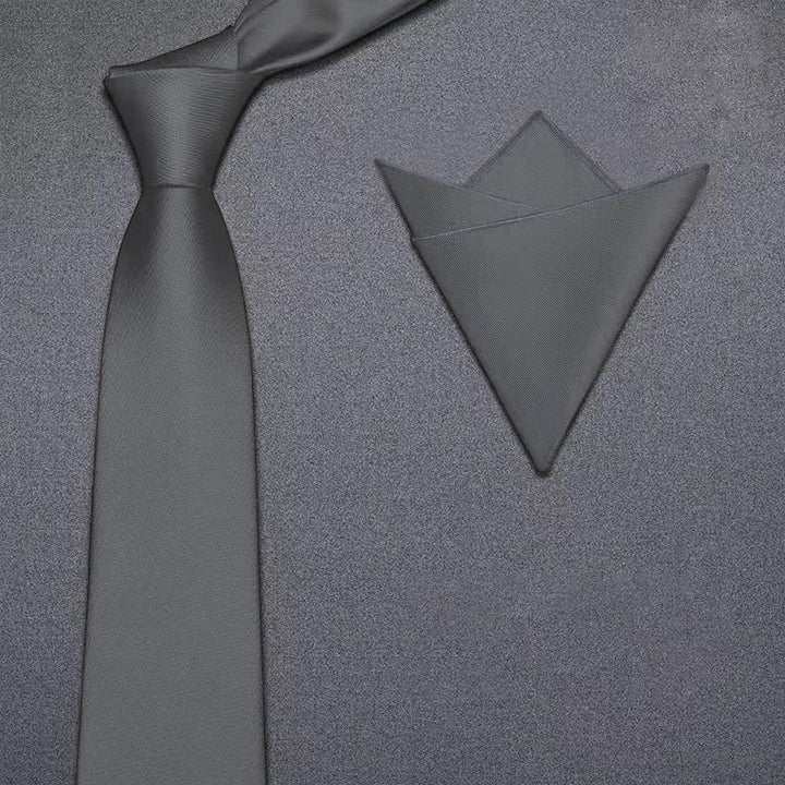 3Pcs Men's Matte Solid Color Business Bow Tie Necktie Set