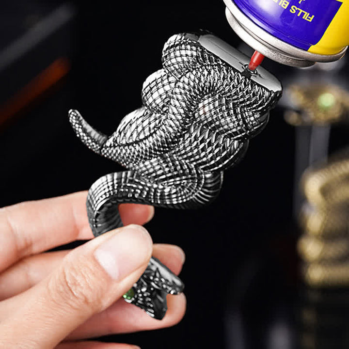 Coiled Snake Creative Shape Refillable Butane Lighter