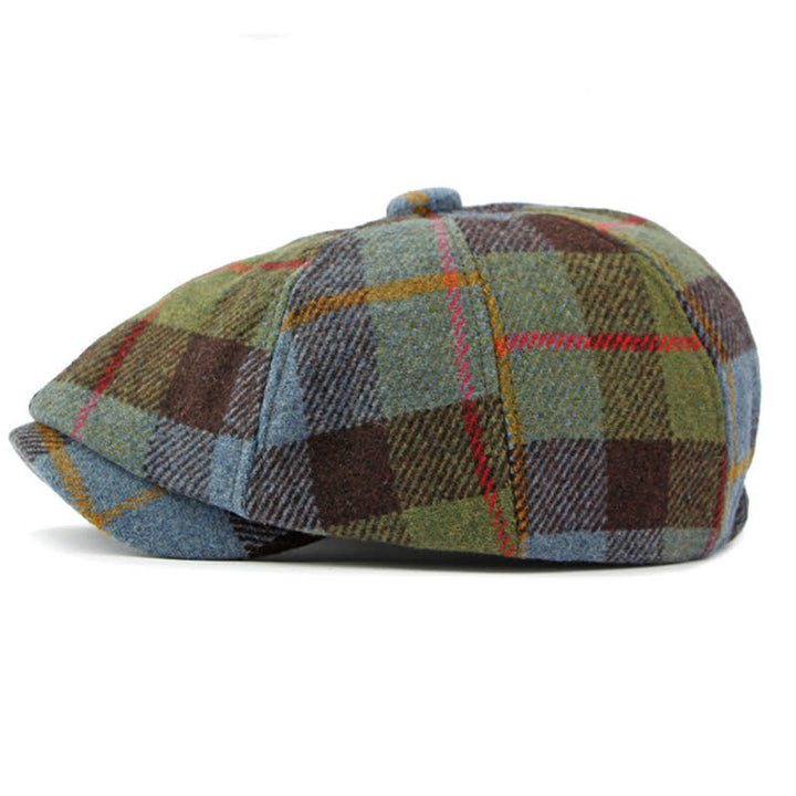 Faux Woolen Tweed Cabbie Newsboy Beret Hat