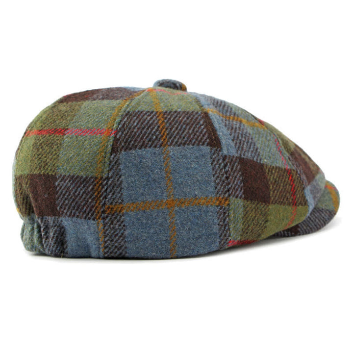 Faux Woolen Tweed Cabbie Newsboy Beret Hat