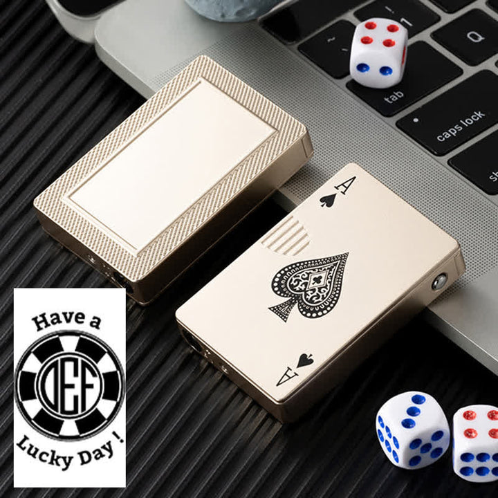 Poker Cards Personalized Custom Back Refillable Butane Lighter