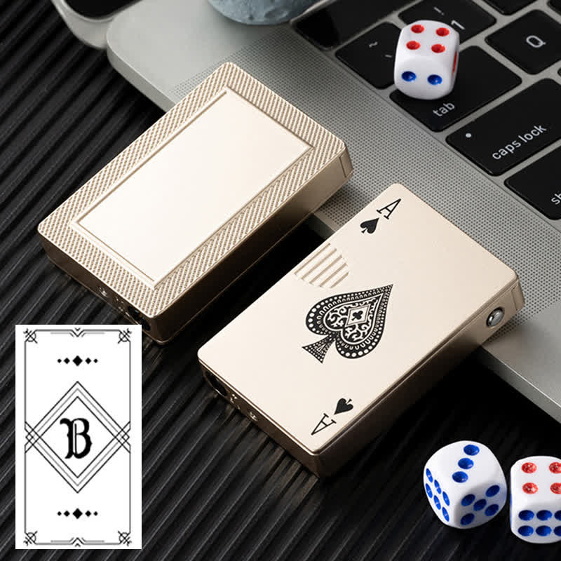 Poker Cards Personalized Custom Back Refillable Butane Lighter