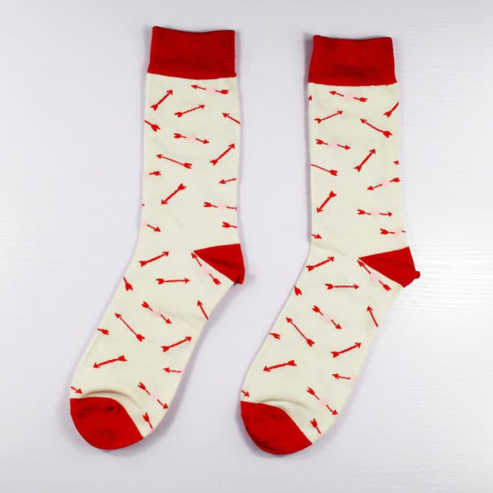 Men's Unique Fashion Checker Cotton Crew Socks