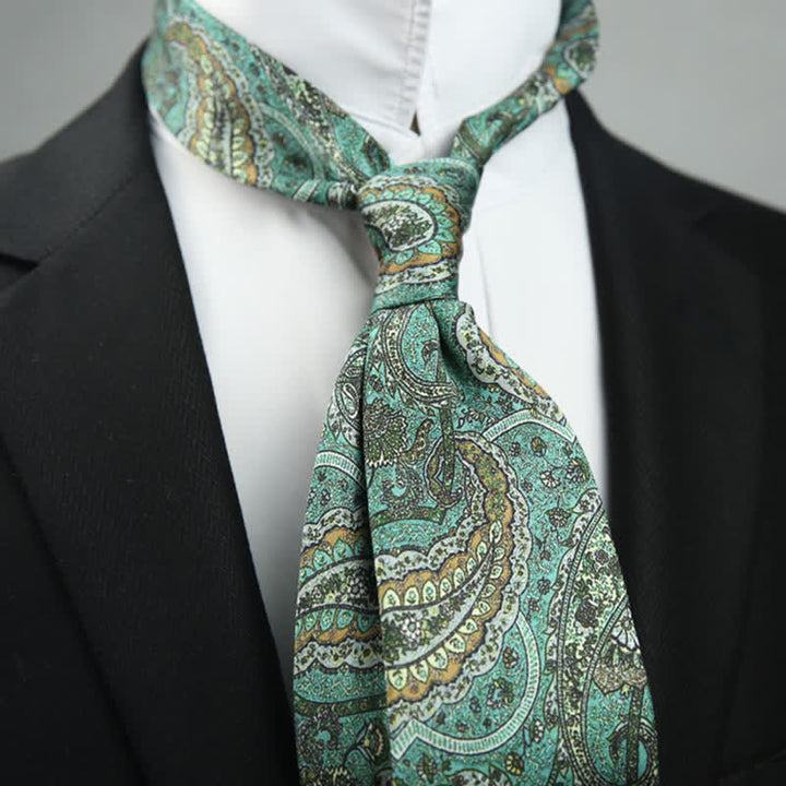 Men's Exotic Romance Paisley Floral Print Wedding Necktie