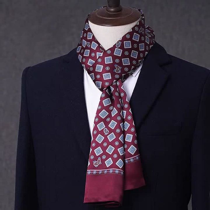 Men's Business Geometrical Figure Thin Long Pure Silk Scarf - Style #16 - image 15