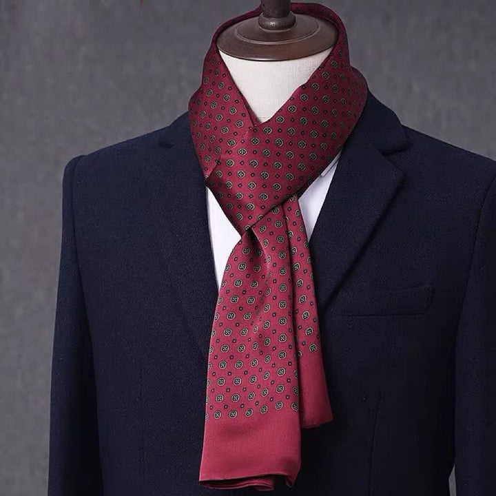 Men's Business Geometrical Figure Thin Long Pure Silk Scarf - Style #18 - image 17