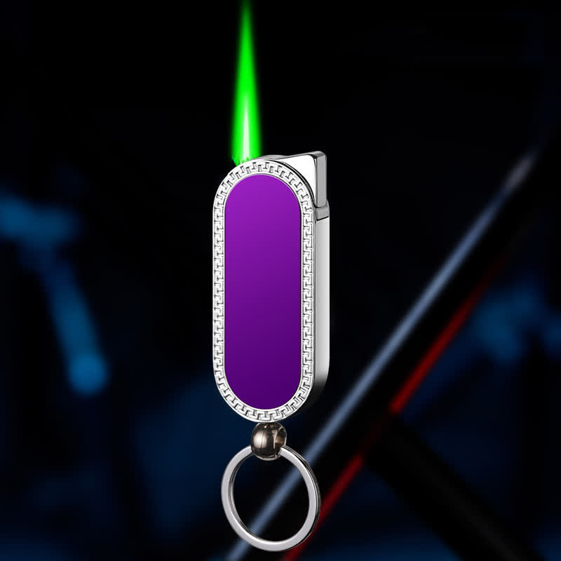 Creative Keychain Colorful MIrror Refillable Butane Lighter