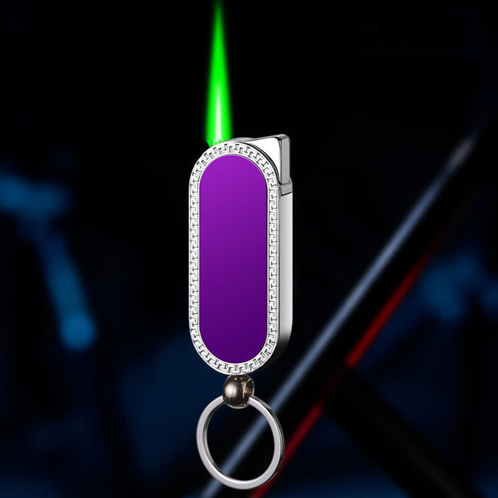 Creative Keychain Colorful MIrror Refillable Butane Lighter