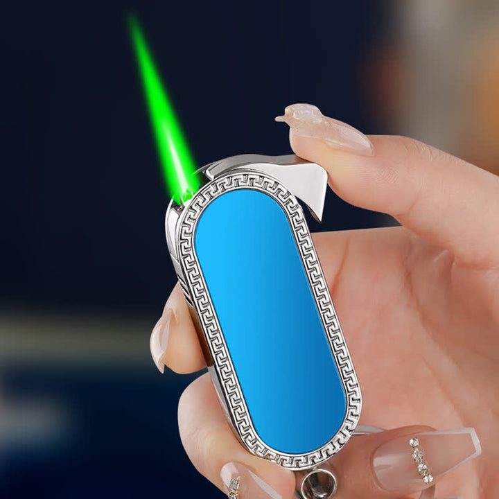 Creative Keychain Colorful MIrror Refillable Butane Lighter