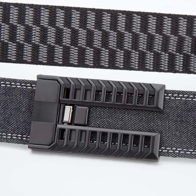 Men's Adjustable Automatic Buckle Denim Fabric Belt