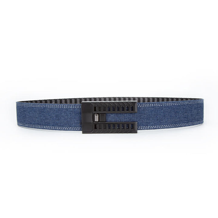 Men's Adjustable Automatic Buckle Denim Fabric Belt