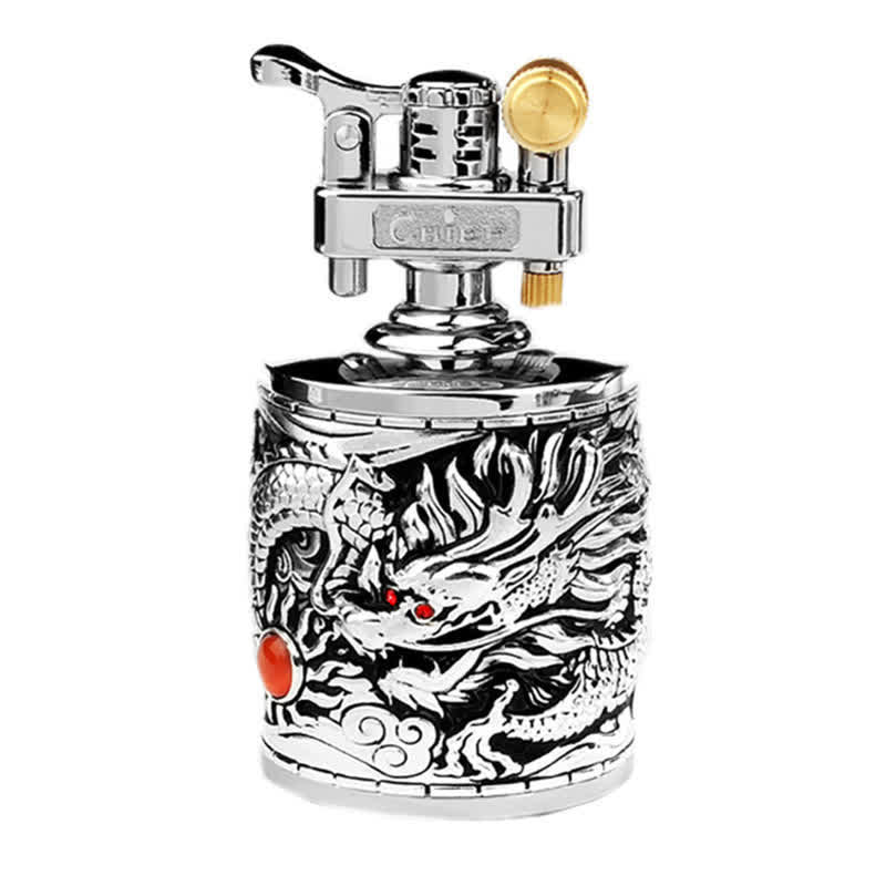 Flying Dragon Retro Cylindrical Refillable Kerosene Lighter