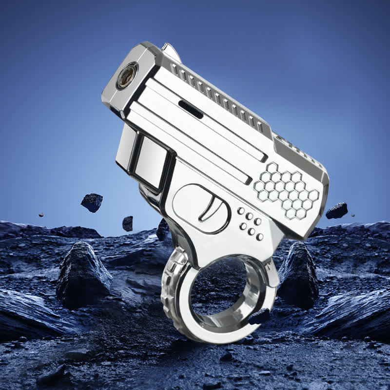 Rotating Design Revolver Shaped Refillable Butane Lighter