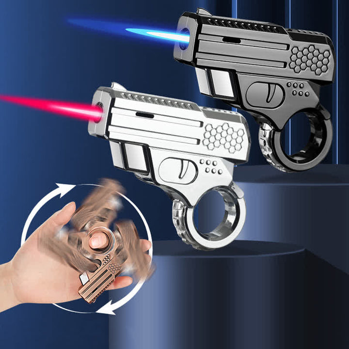 Rotating Design Revolver Shaped Refillable Butane Lighter