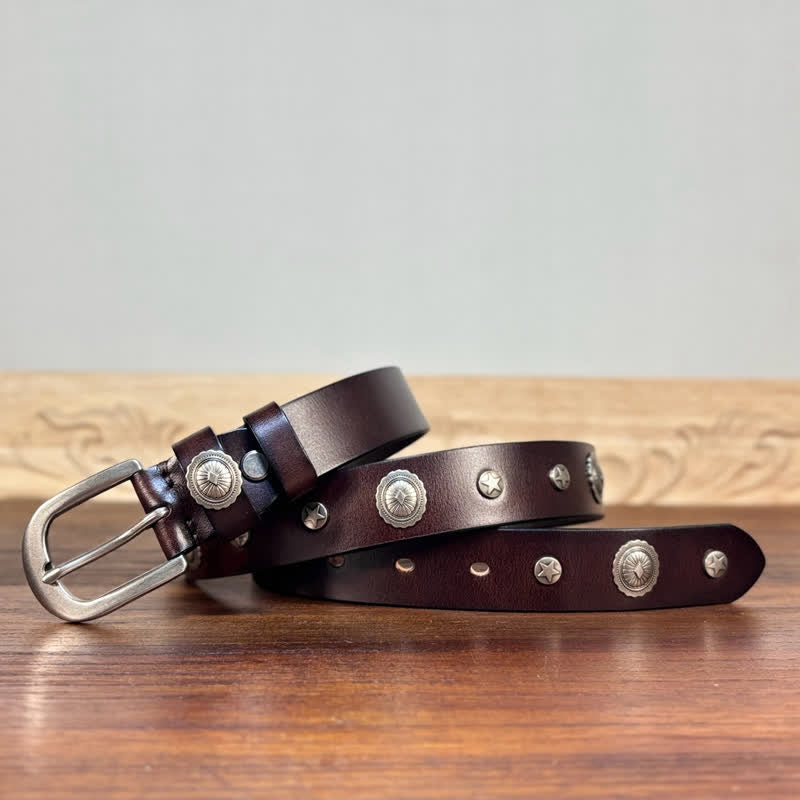 Punk Rock Heavy Metal Rvet Studded Leather Belt