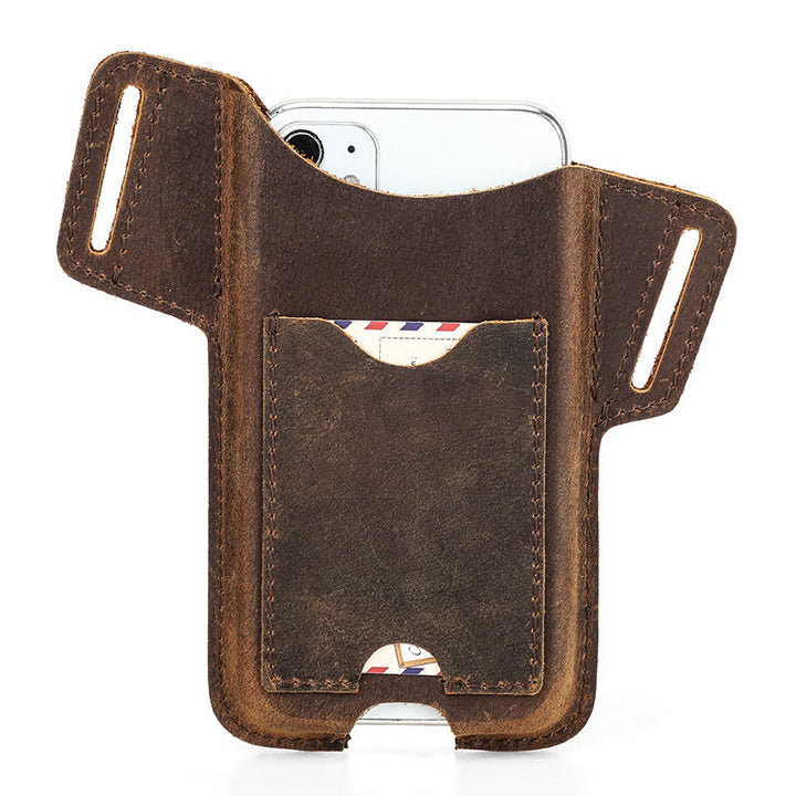Versatile Mobile Phone Holster Leather Hanging Waist Belt Bag - image 20