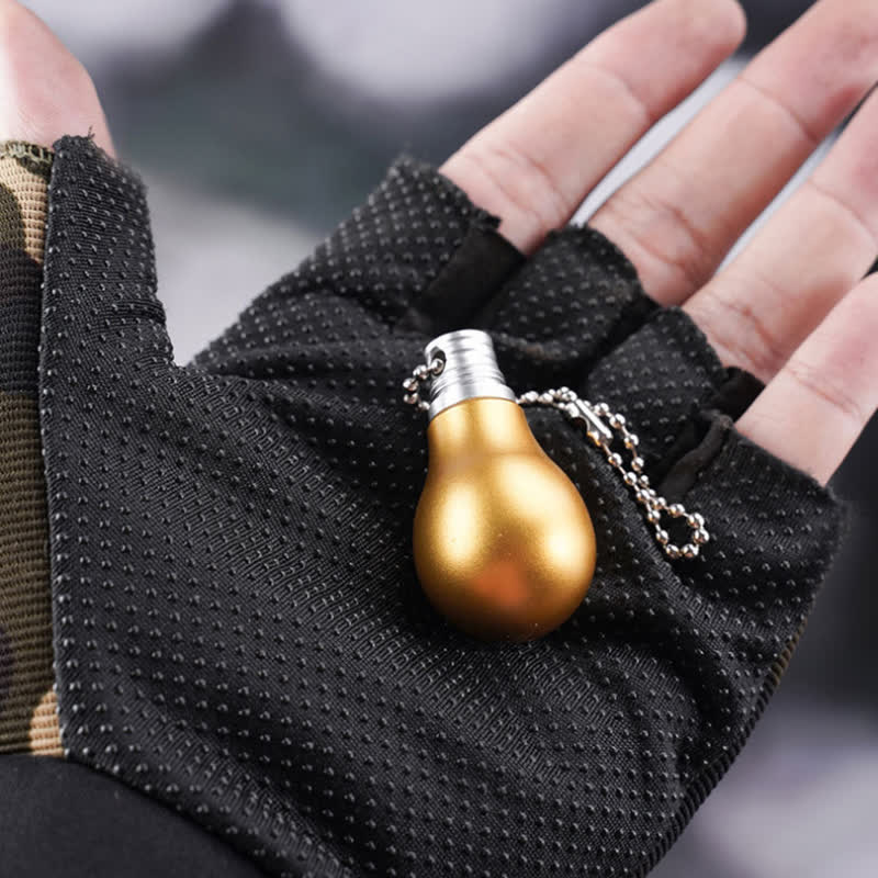 Golden Color Lamp Bulb Shape Hidden Knife Keychain - image 3