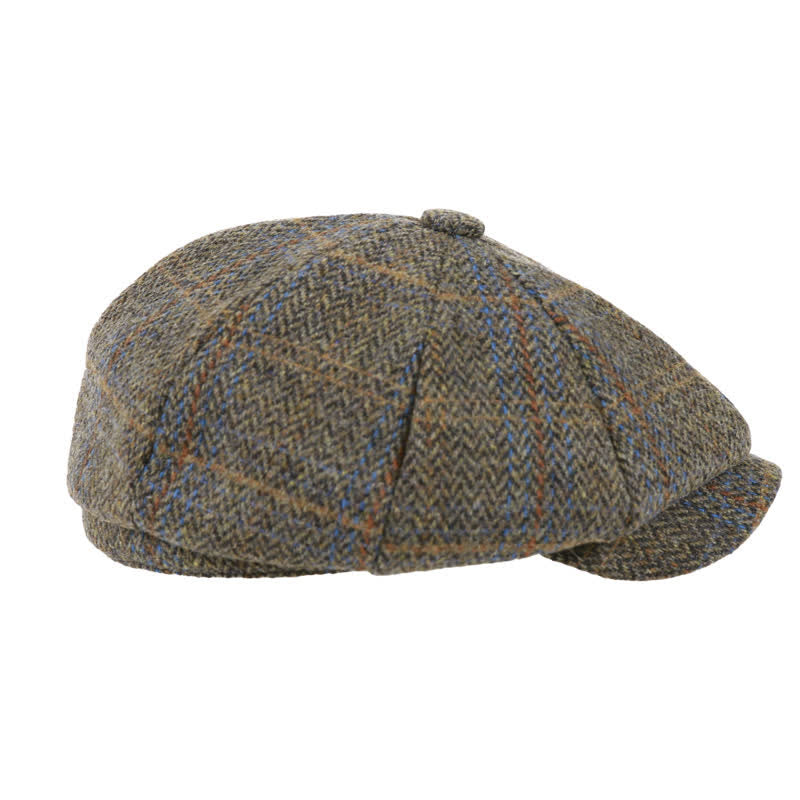 Plaid Herringbone Classic Octagonal Peaky Blinders Beret Cap