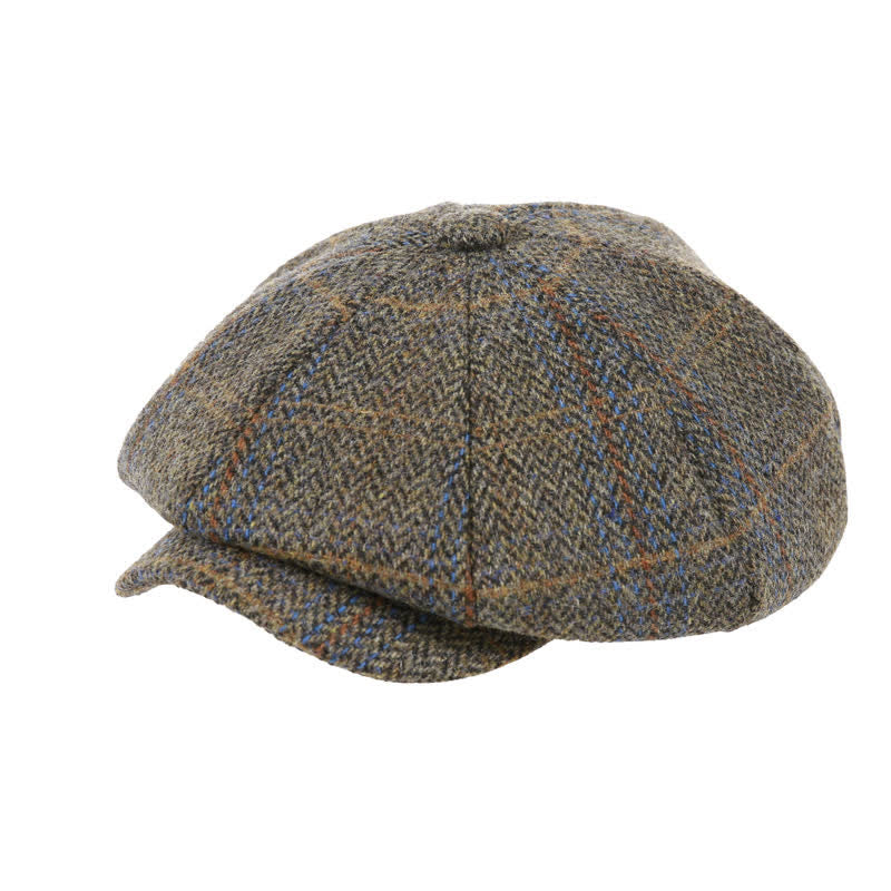 Plaid Herringbone Classic Octagonal Peaky Blinders Beret Cap