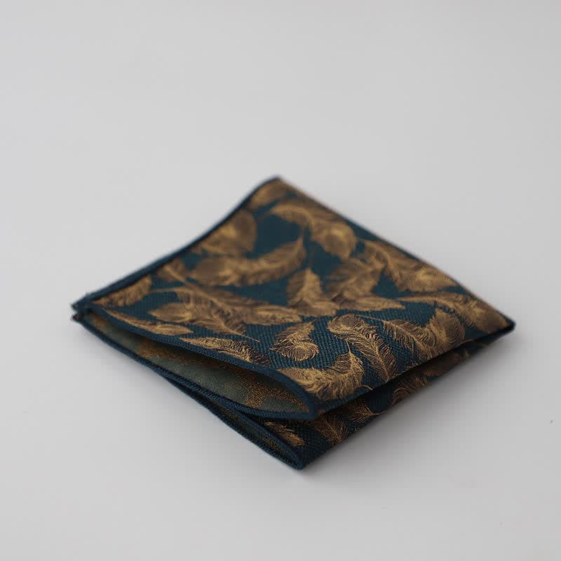 Men's Artsy Floral Leave Pattern Pocket Square