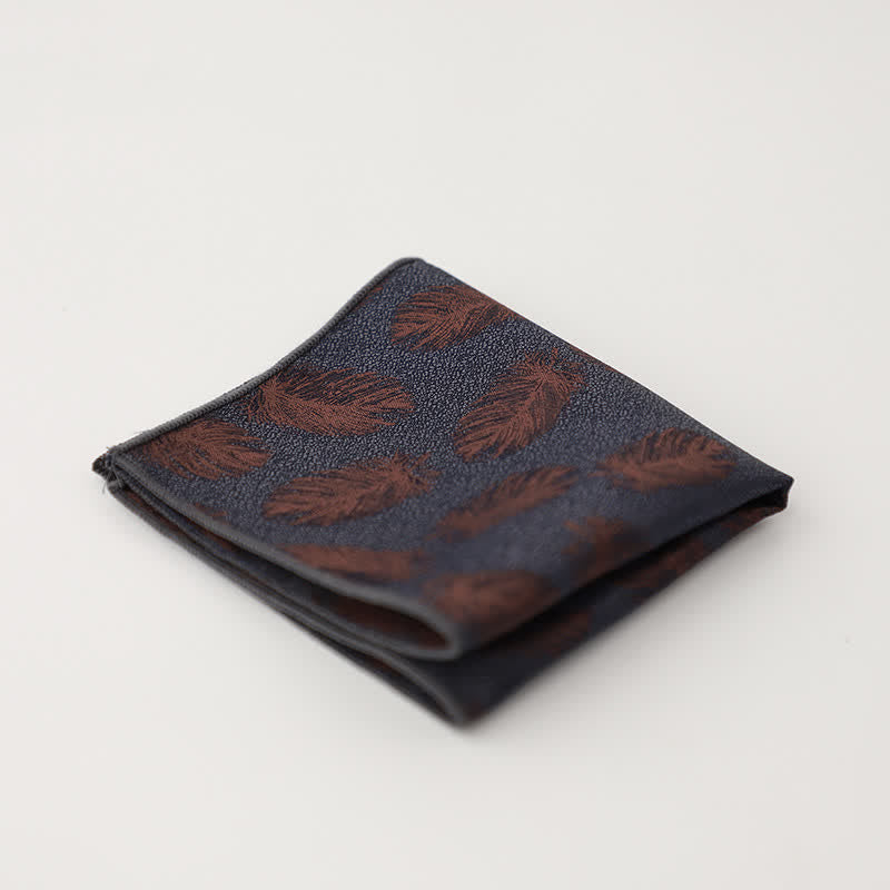 Men's Artsy Floral Leave Pattern Pocket Square