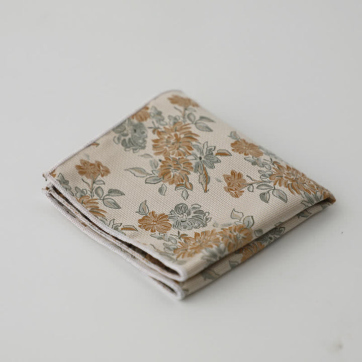 Men's Artsy Floral Leave Pattern Pocket Square