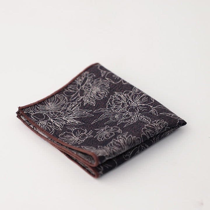 Men's Artsy Floral Leave Pattern Pocket Square