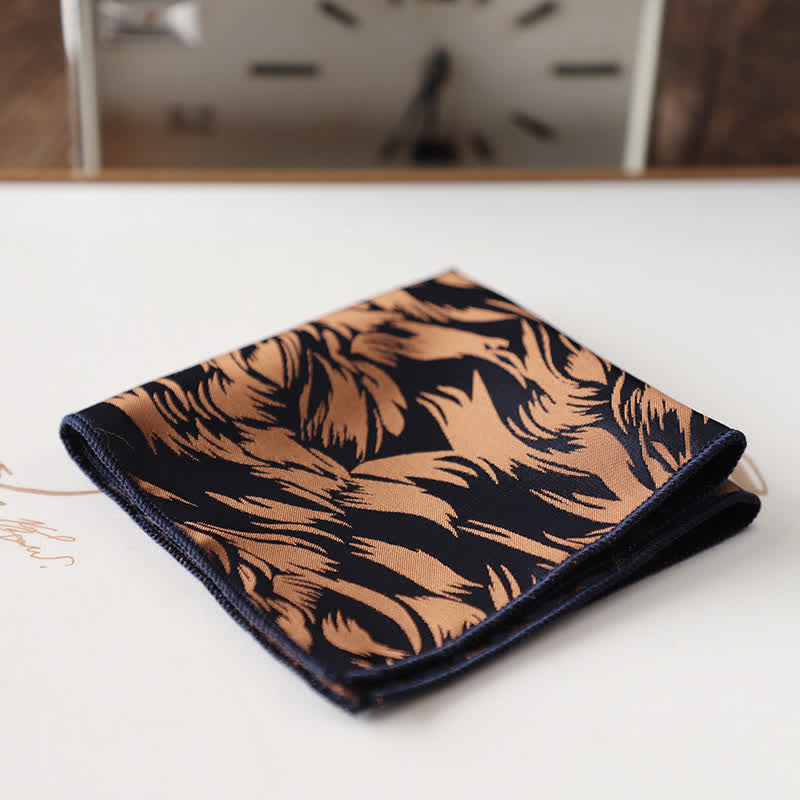 Men's Elagant Retro Flower Pattern Pocket Square