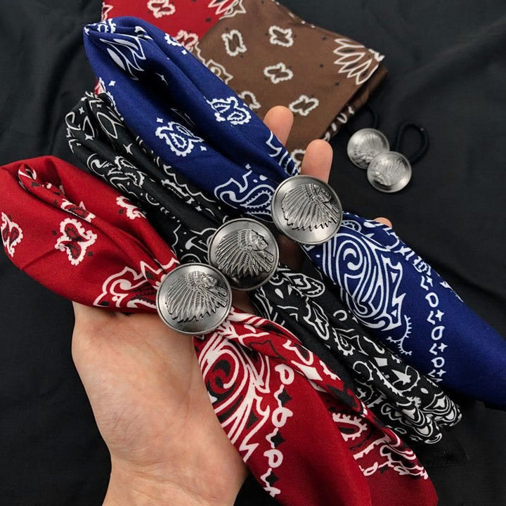 Retro Indian Men's Hiphop Coin Scarf Buckle